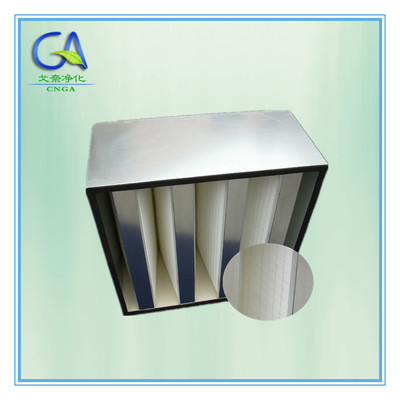 V型大風量高效過濾器 金屬外框 V-bank Metal Frame Large Airflow HEPA Filter